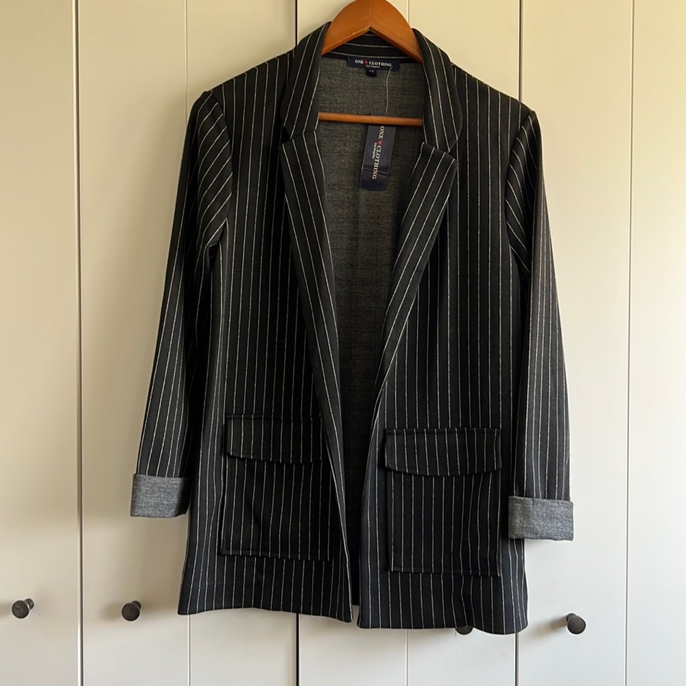 Casual pinstripe blazer. Size medium